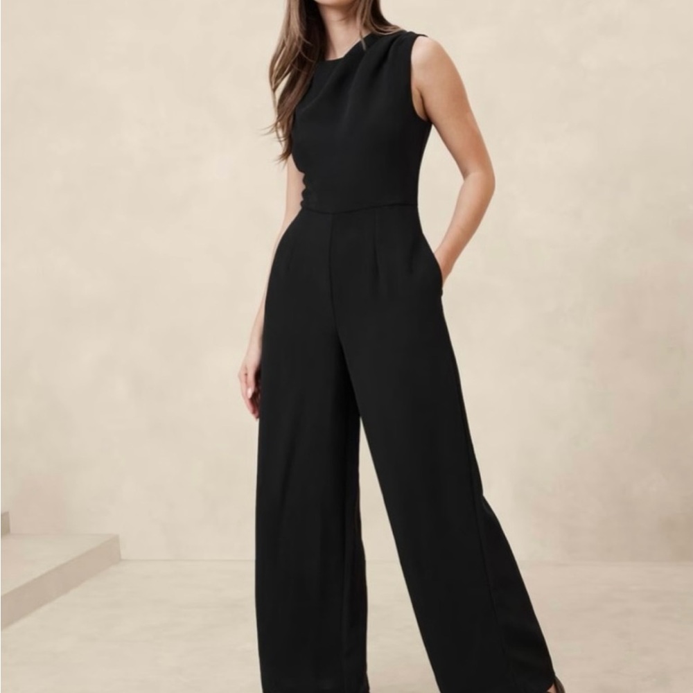 Banana Republic Factory draped neck Jumpsuit